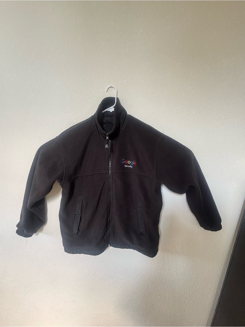 Google Security Embroidered Black Fleece Jacket XL